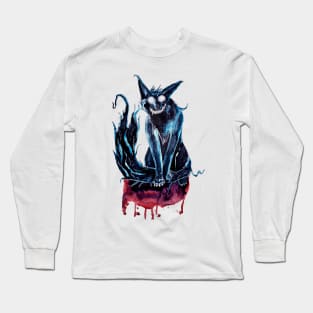 creepy scary dog Long Sleeve T-Shirt